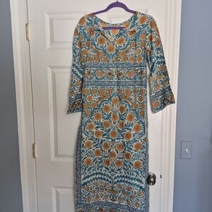 Beautiful Vintage Floral Long Sleeve Dress